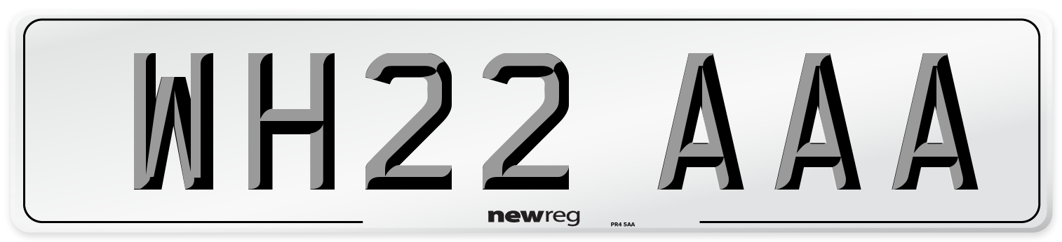 WH22 AAA Number Plate from New Reg